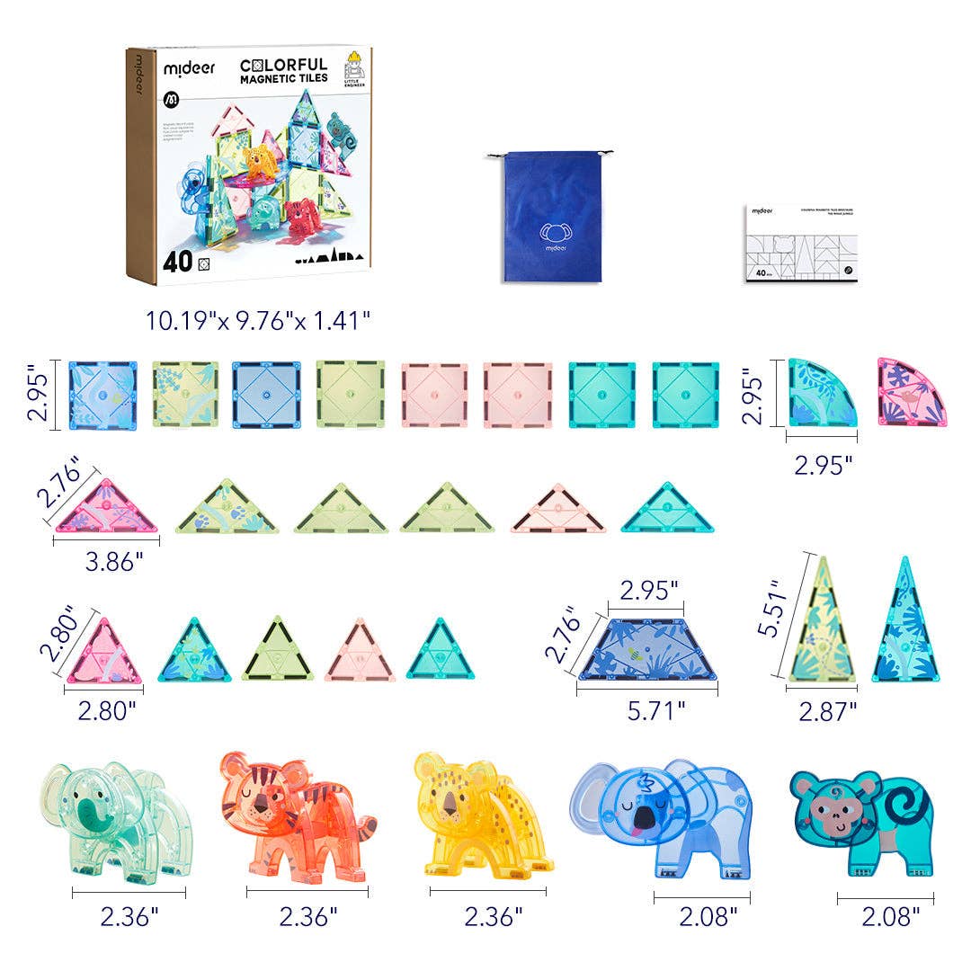 Colorful Magnetic Tiles: Wonderful Forest