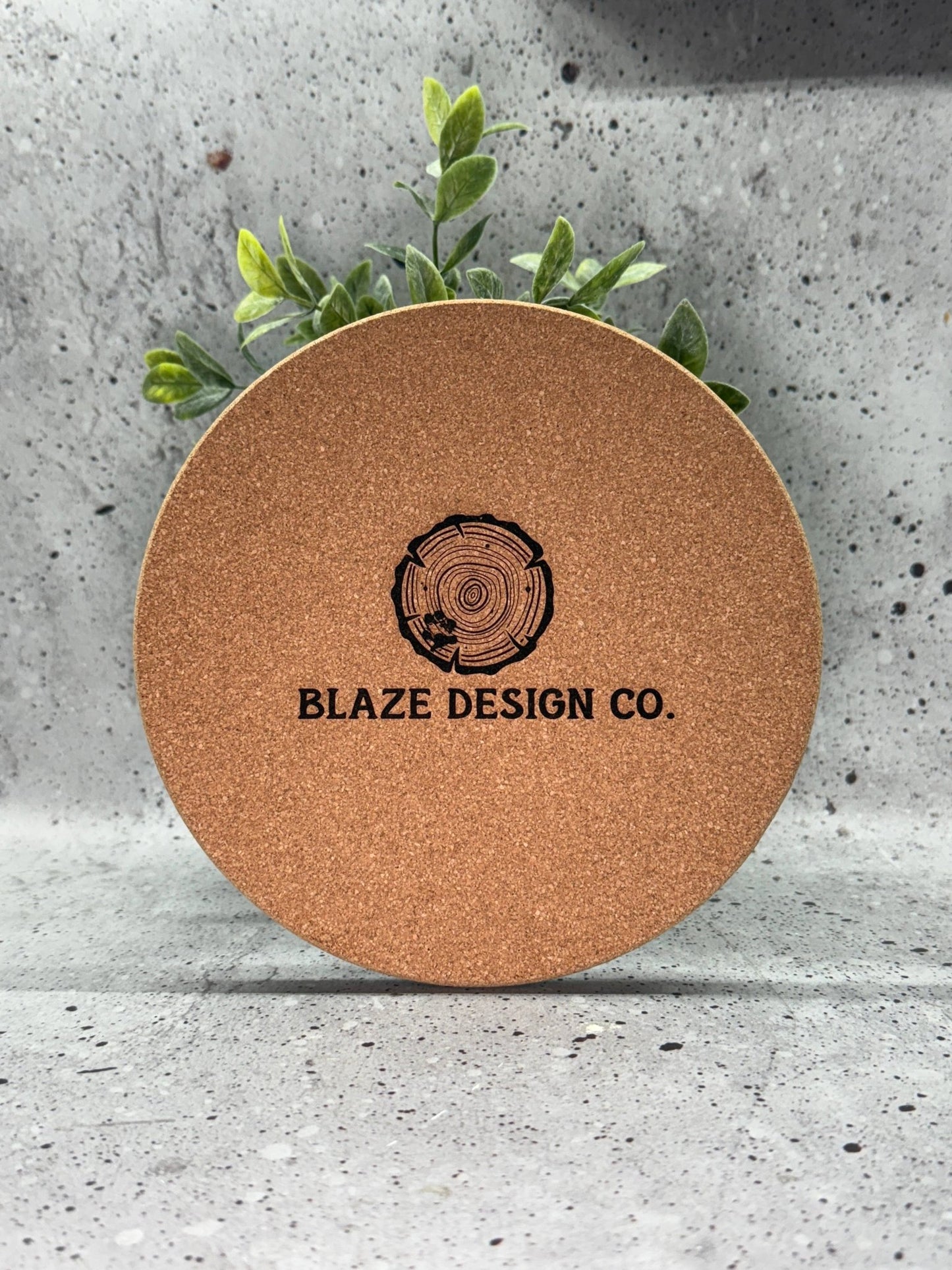 8" Saguaro Engraved Cork Trivet - vibeboxshop