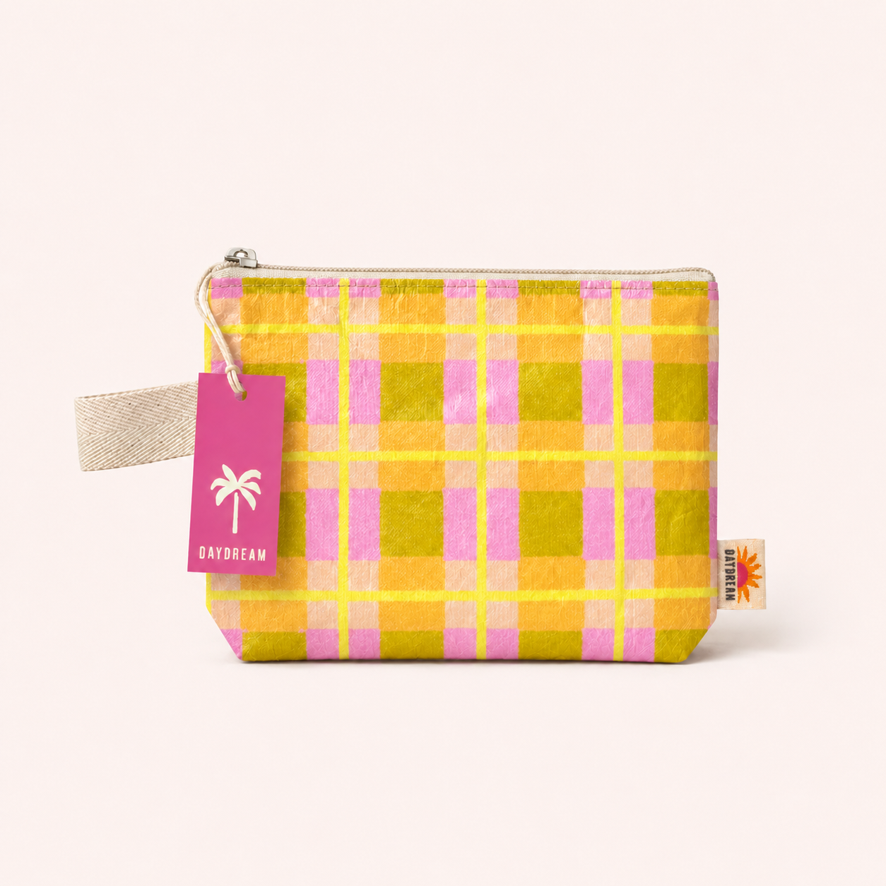 Pink Plaid Mini Pouch