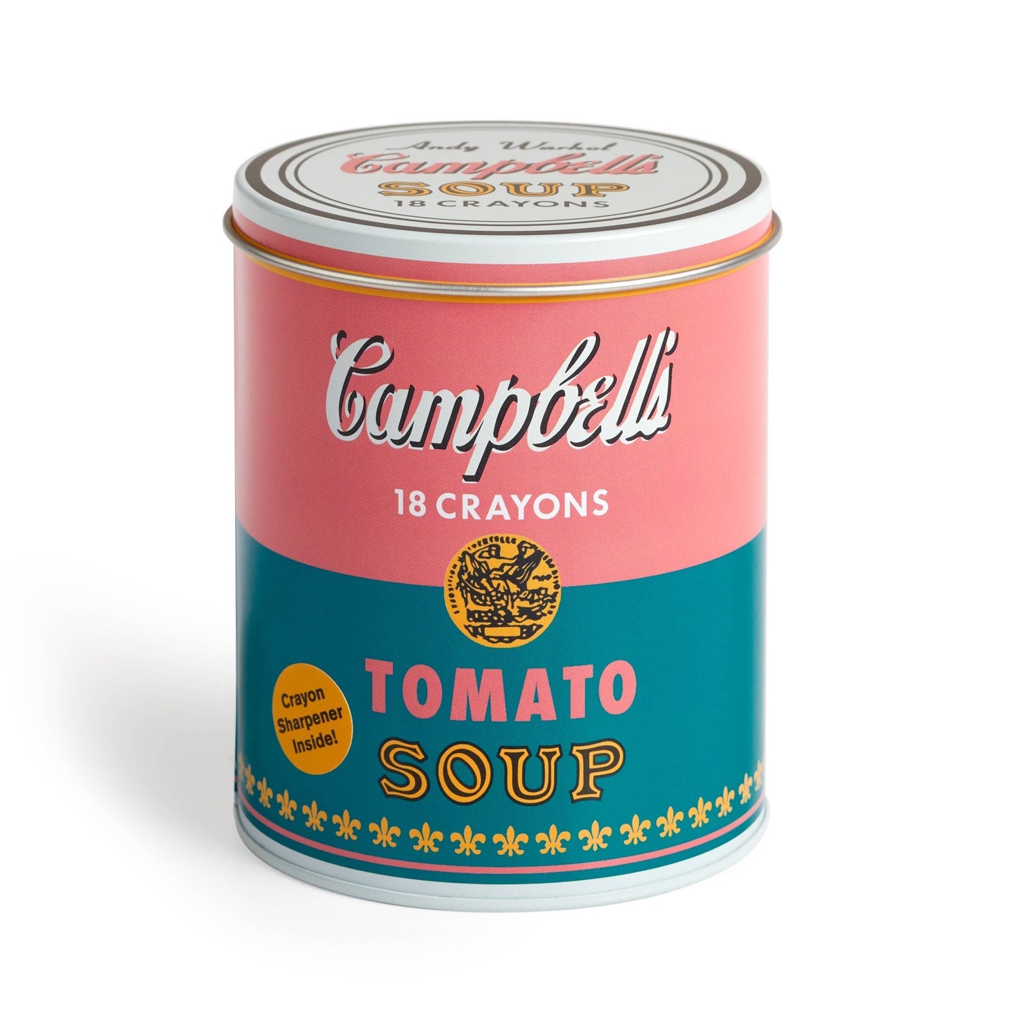Andy Warhol Soup Can Crayons + Sharpener - vibeboxshop