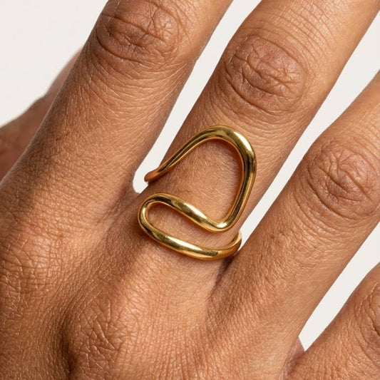 Around the Bend Ring - 18K Gold Plated - vibeboxshop