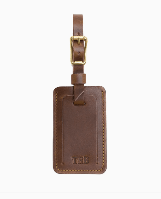 Branded Leather Luggage Tag - vibeboxshop