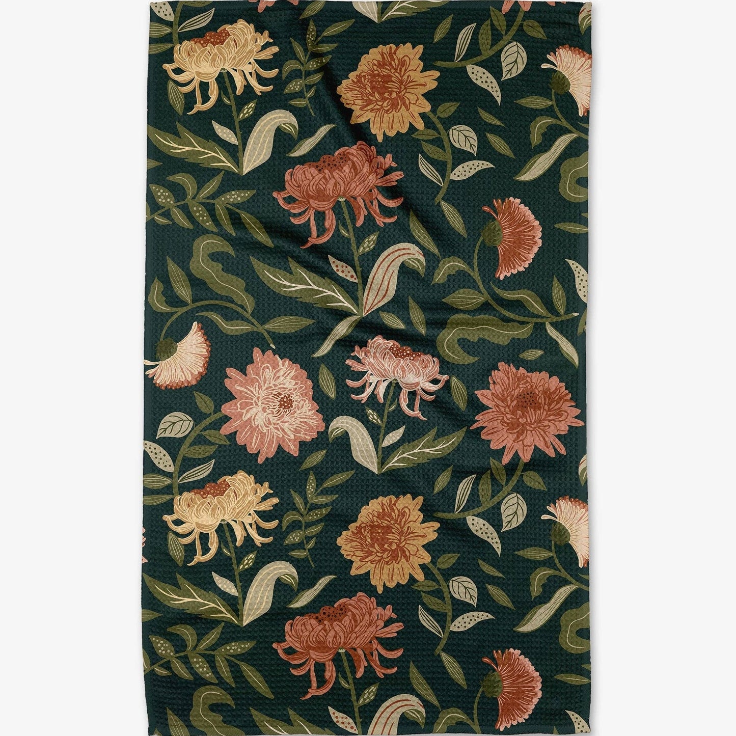 Chrysanthemums In November Tea Towel - vibeboxshop