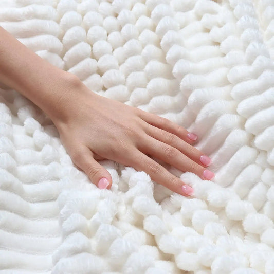 Cream Throw Blanket - vibeboxshop