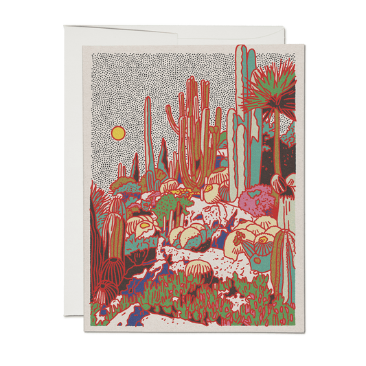 Desert Sunset Greeting Card - vibeboxshop