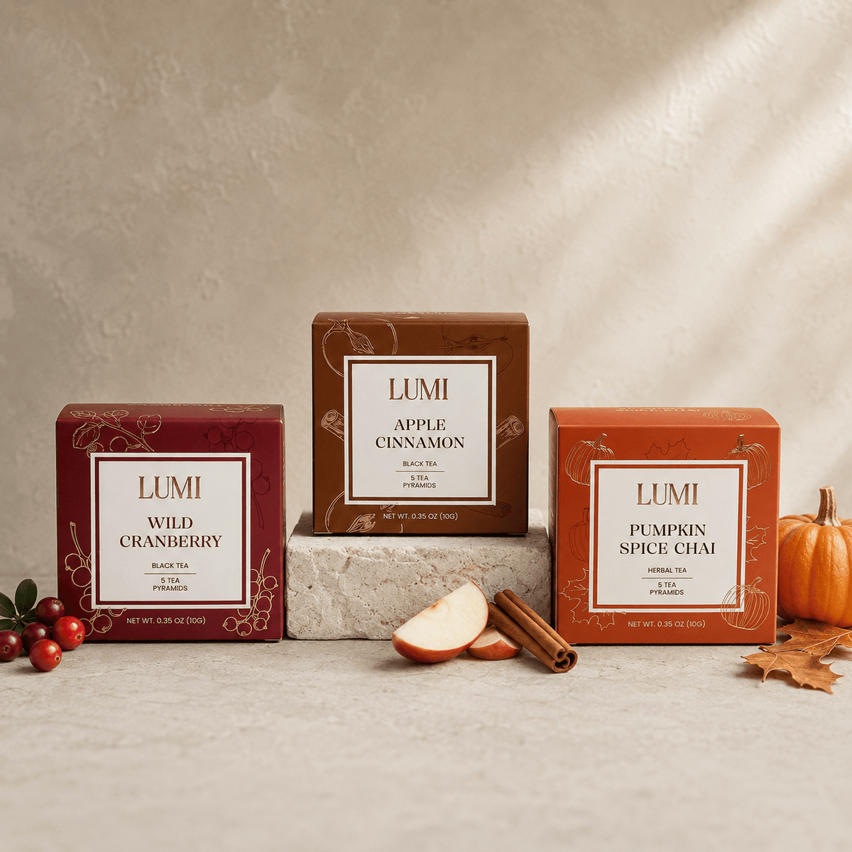 Fall Apple Cinnamon Black Tea - 5 Premium Tea Bags - vibeboxshop