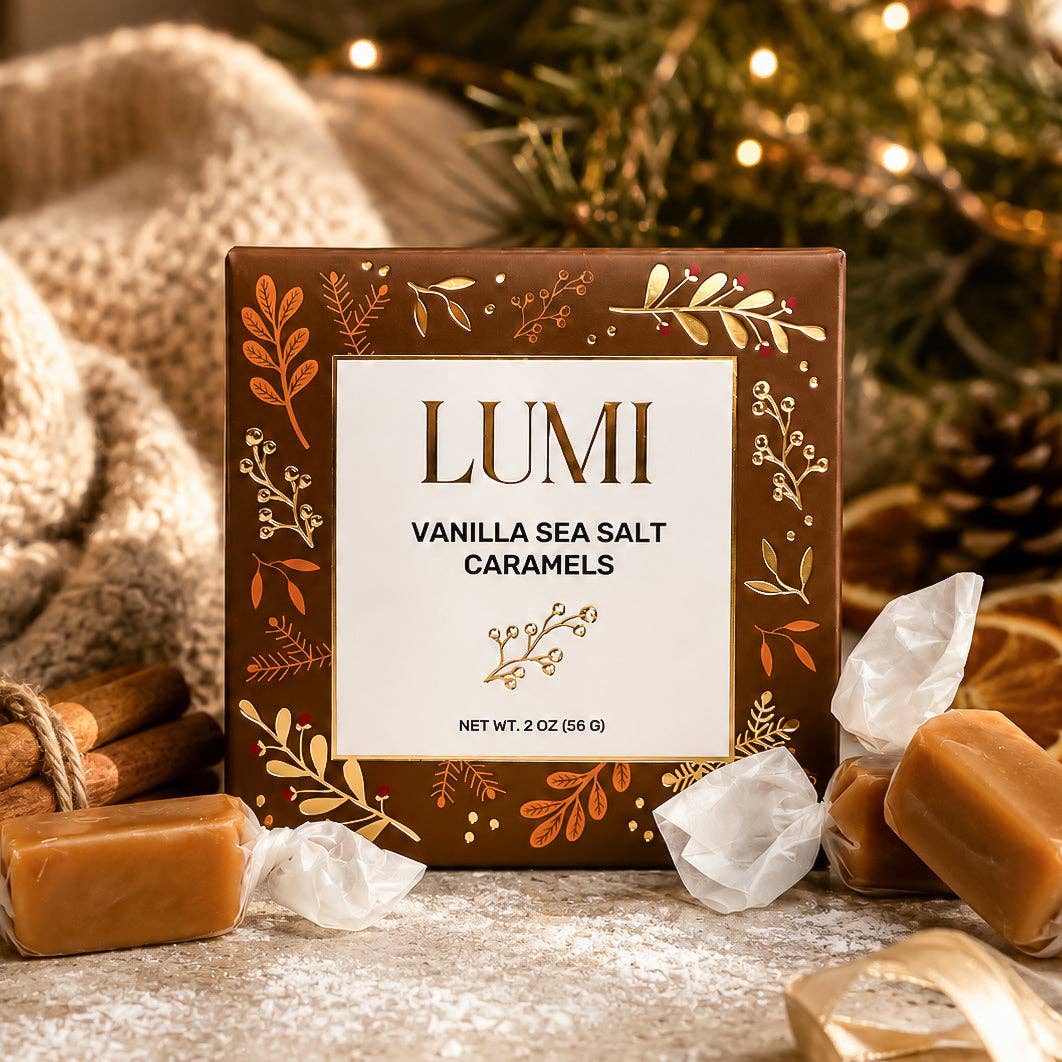 Fall Vanilla Sea Salt Caramels | 2 oz - vibeboxshop