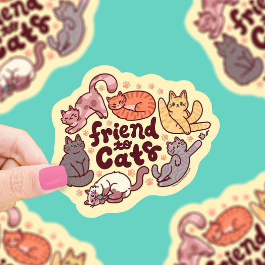 Friend to Cats Sticker - vibeboxshop