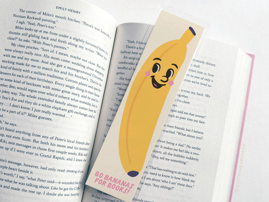 Go Bananas For Books Laminated Bookmark - vibeboxshop