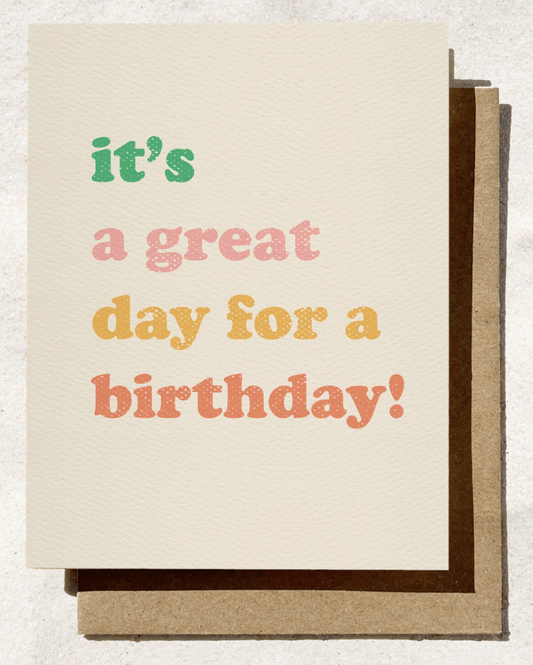 Great Day For A Birthday Card - vibeboxshop