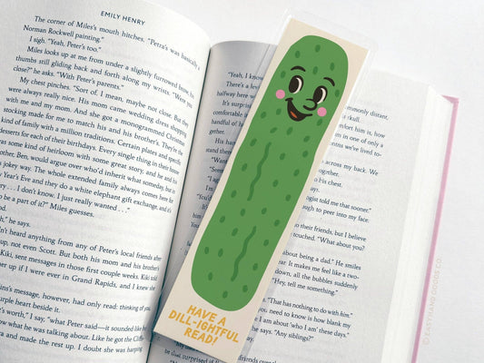 Have a Dill-ightful Read Pickle Laminated Bookmark - vibeboxshop