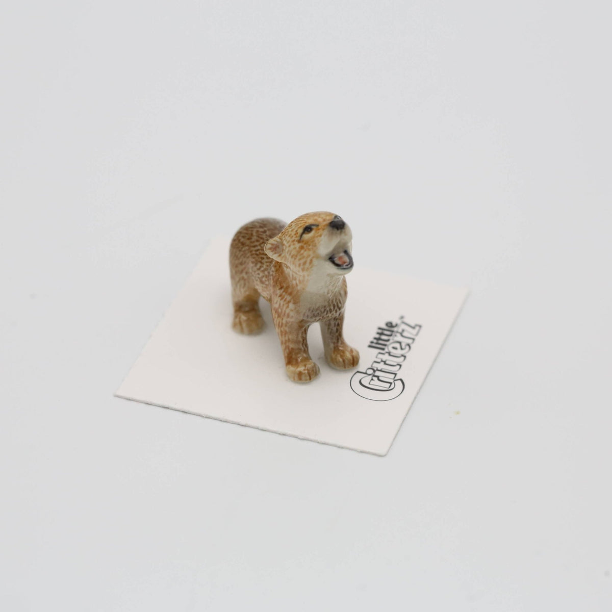 Howler Coyote Pup Porcelain Miniature - vibeboxshop