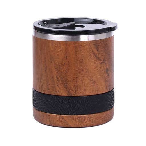 Insulated Whiskey Teakwood Tumbler - 10oz - vibeboxshop