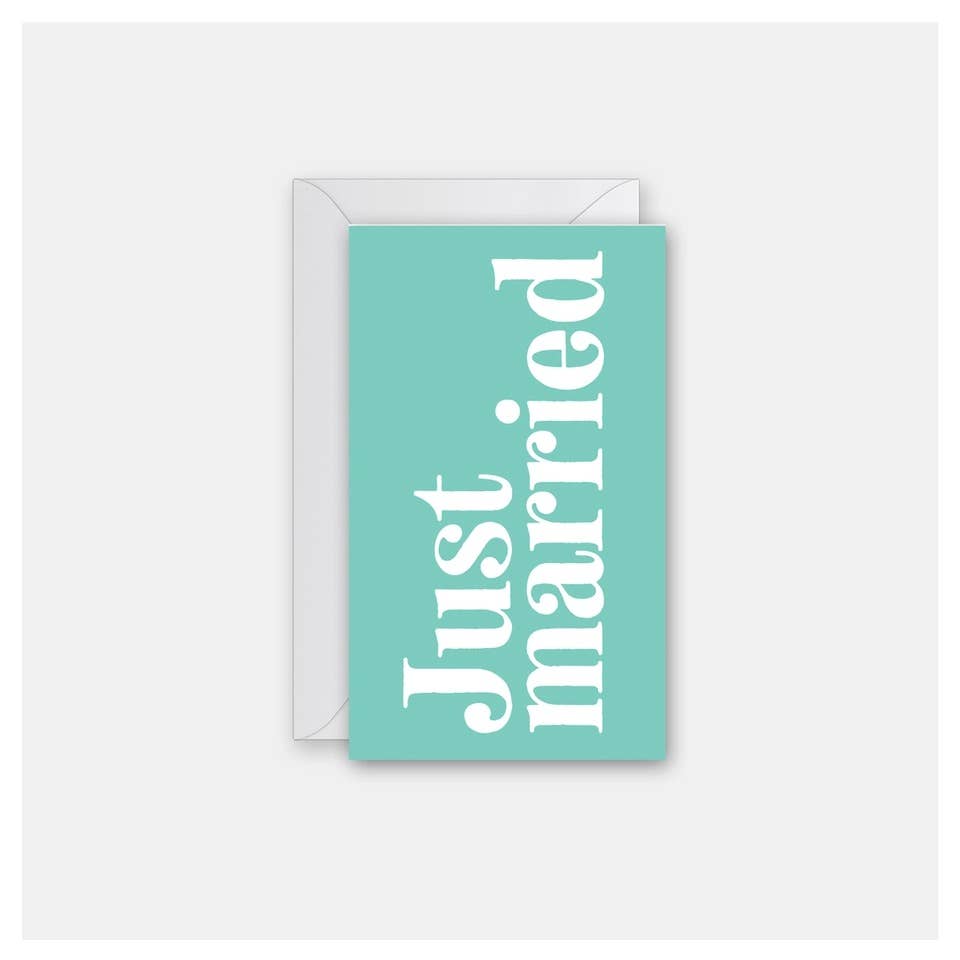 Just Married - Gift Card Greeting Card - vibeboxshop