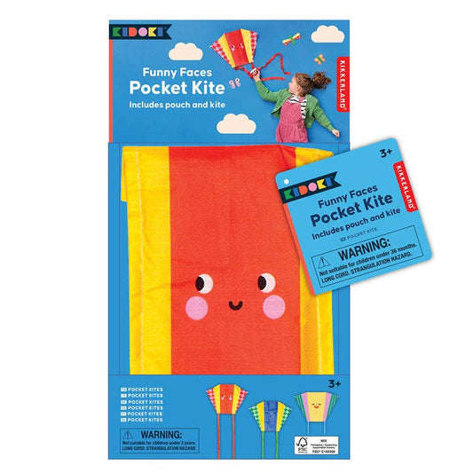 Kidoki Funny Faces Pocket Kites - vibeboxshop