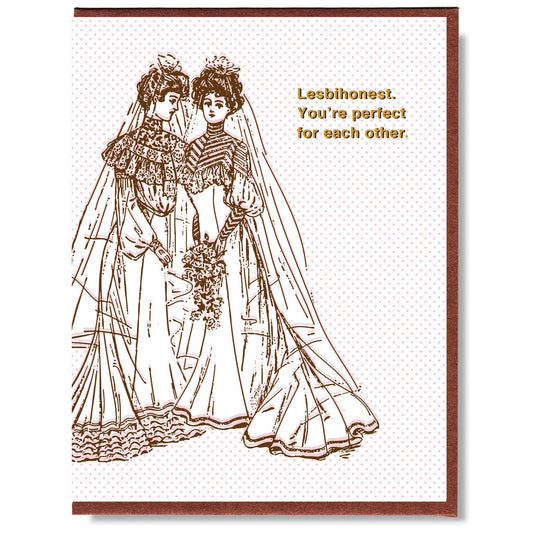 Lesbihonest, You're Perfect For Each Other Card - vibeboxshop