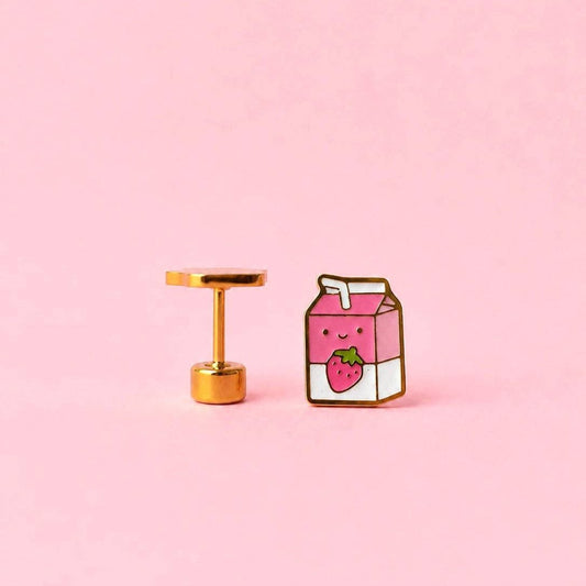 Milk Carton Stud Earrings - vibeboxshop