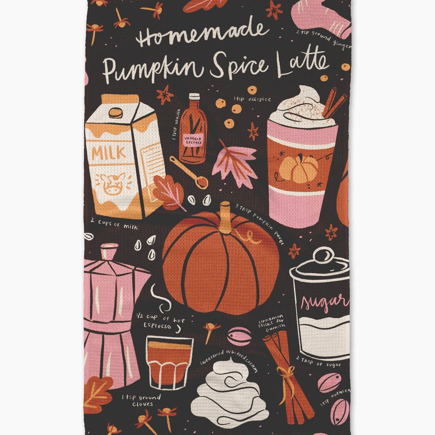 Pumpkin Spice Latte Tea Towel - vibeboxshop