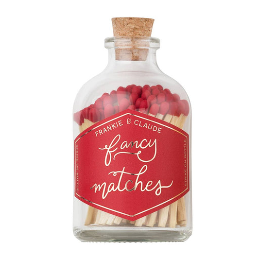 Red Matches in Glass Jar - vibeboxshop