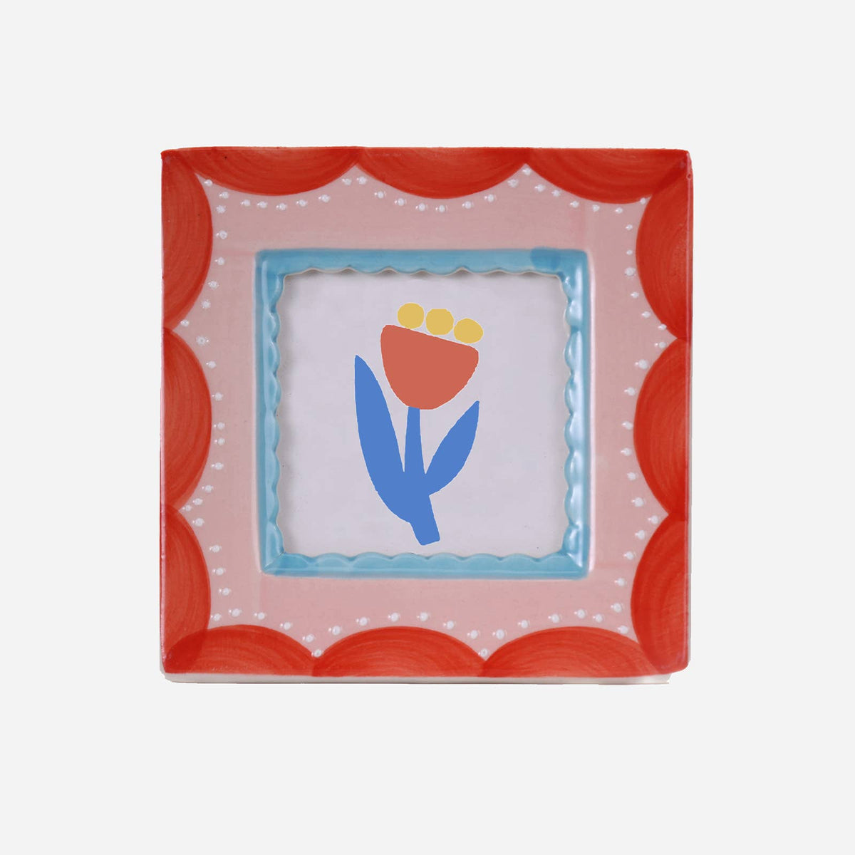 Red Scallop Photo Frame - vibeboxshop