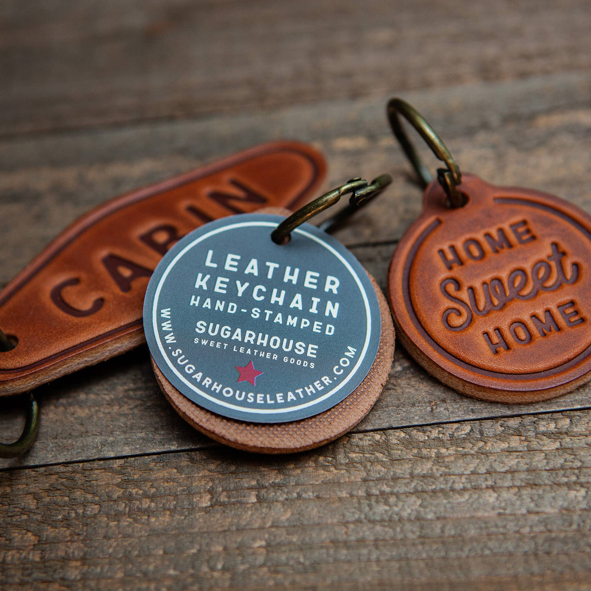 Route 66 Leather Keychain - vibeboxshop
