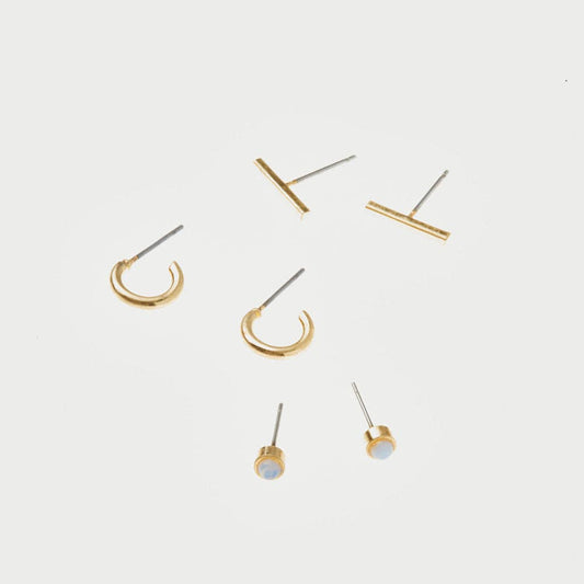 Scarlett Stud Trio | Stone of Healing - vibeboxshop