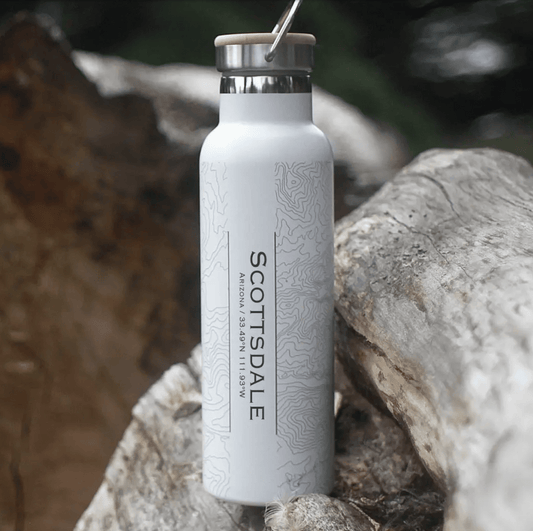 Scottsdale AZ Map Bottle with Bamboo Top - vibeboxshop