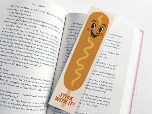 Stick With It Corn Dog Bookmark - vibeboxshop