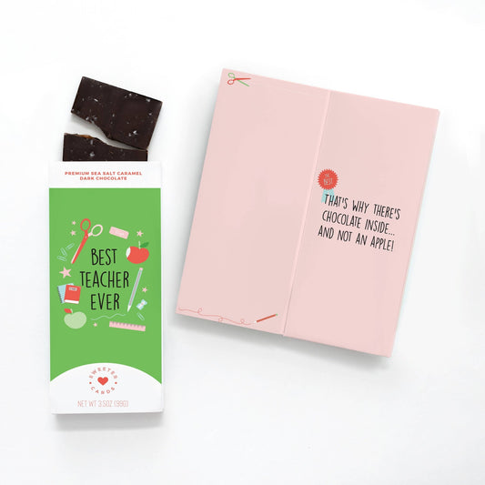 Teacher Appreciation Card with Chocolate - vibeboxshop