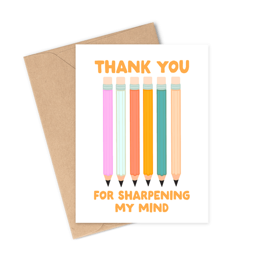 Thank You For Sharpening My Mind Card - vibeboxshop