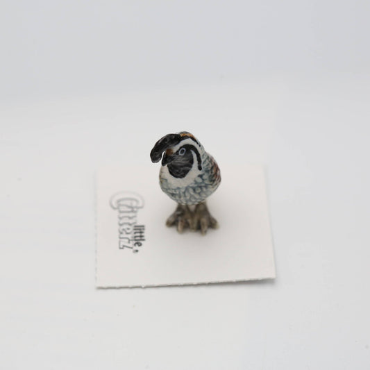 Valley California Quail Porcelain Miniature - vibeboxshop