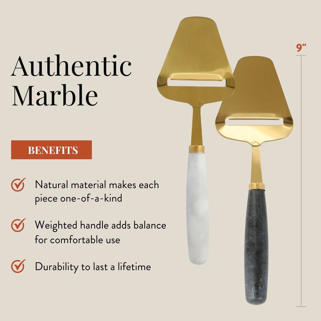White Marble Handheld Cheese Slicer - vibeboxshop