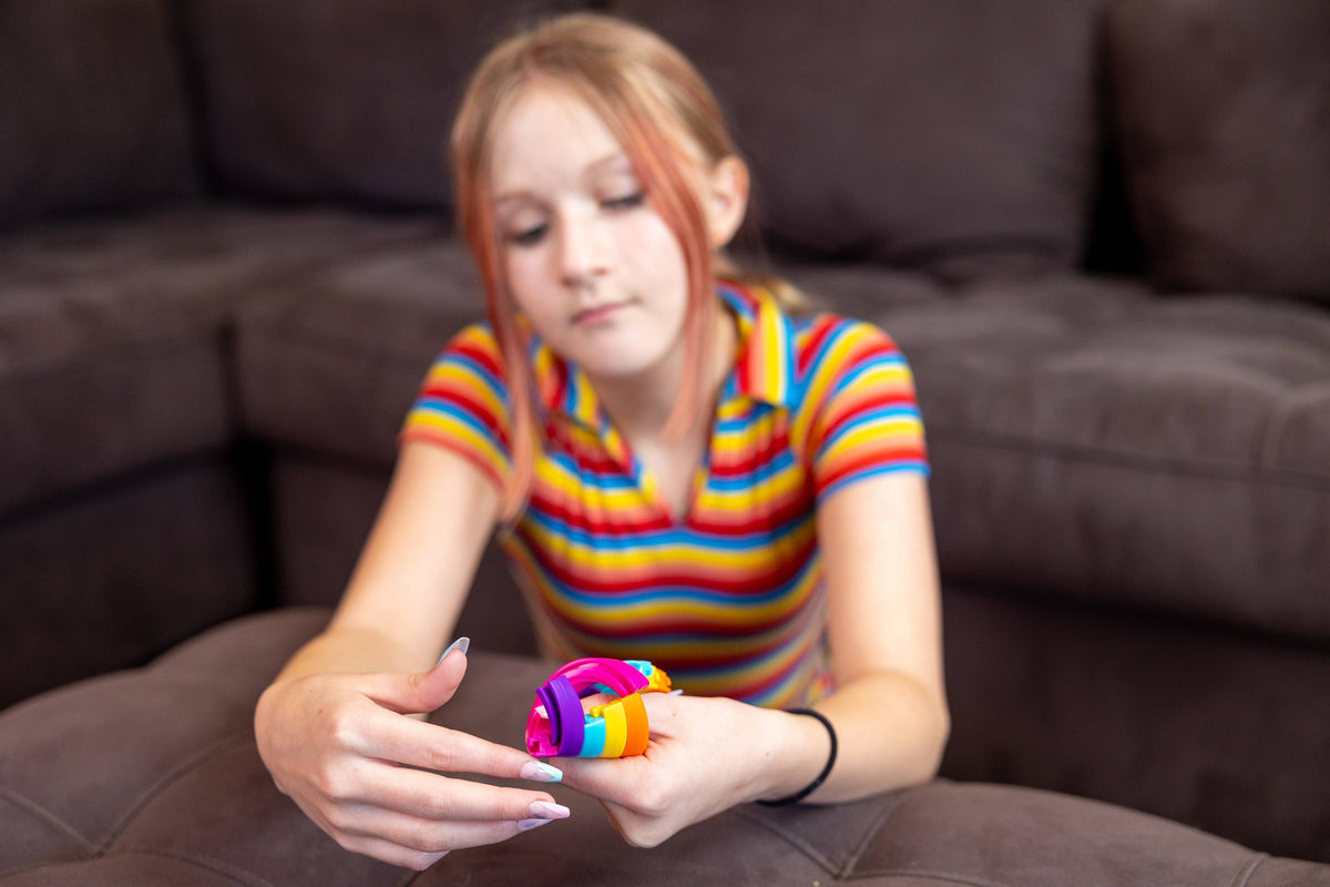 Hypno-Twist Rainbow Spiral Fidget Toy