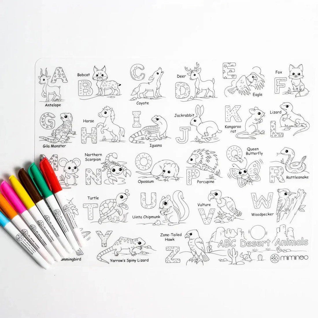 Silicone Reusable Coloring Mat Set