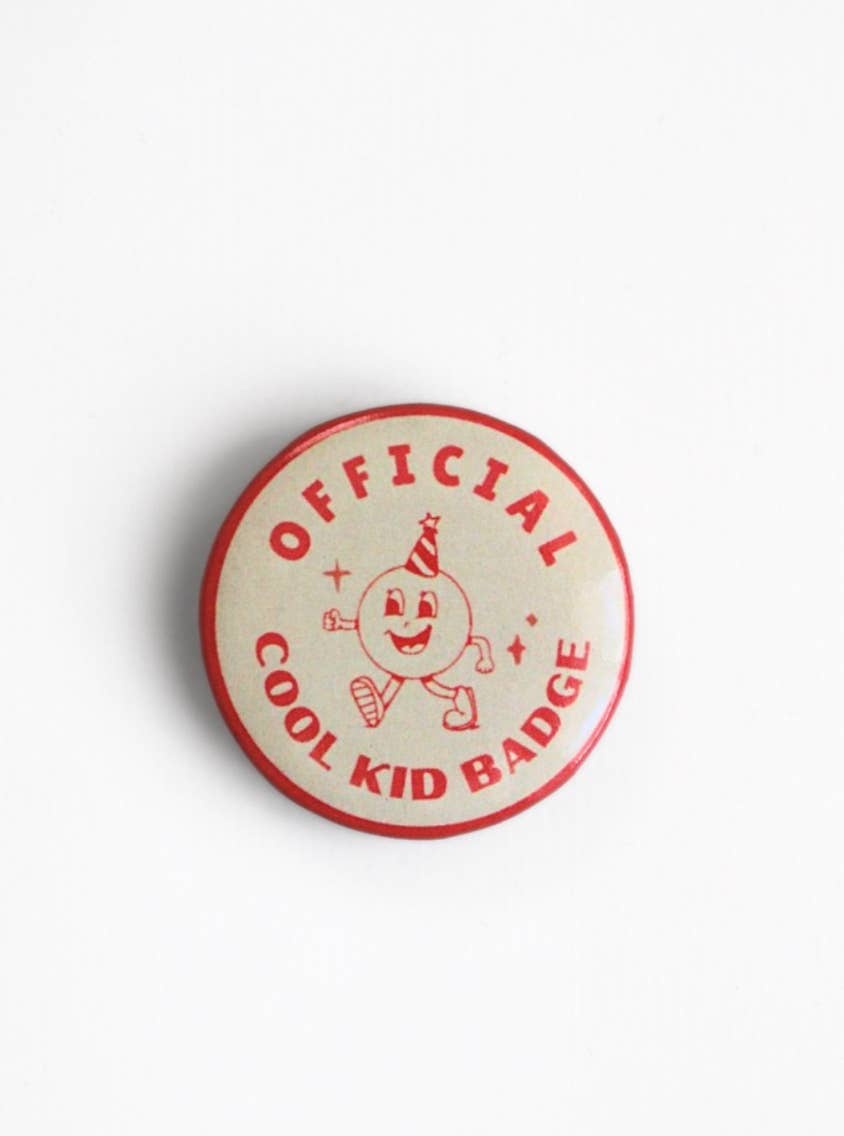 Official Cool Kid Button Pin