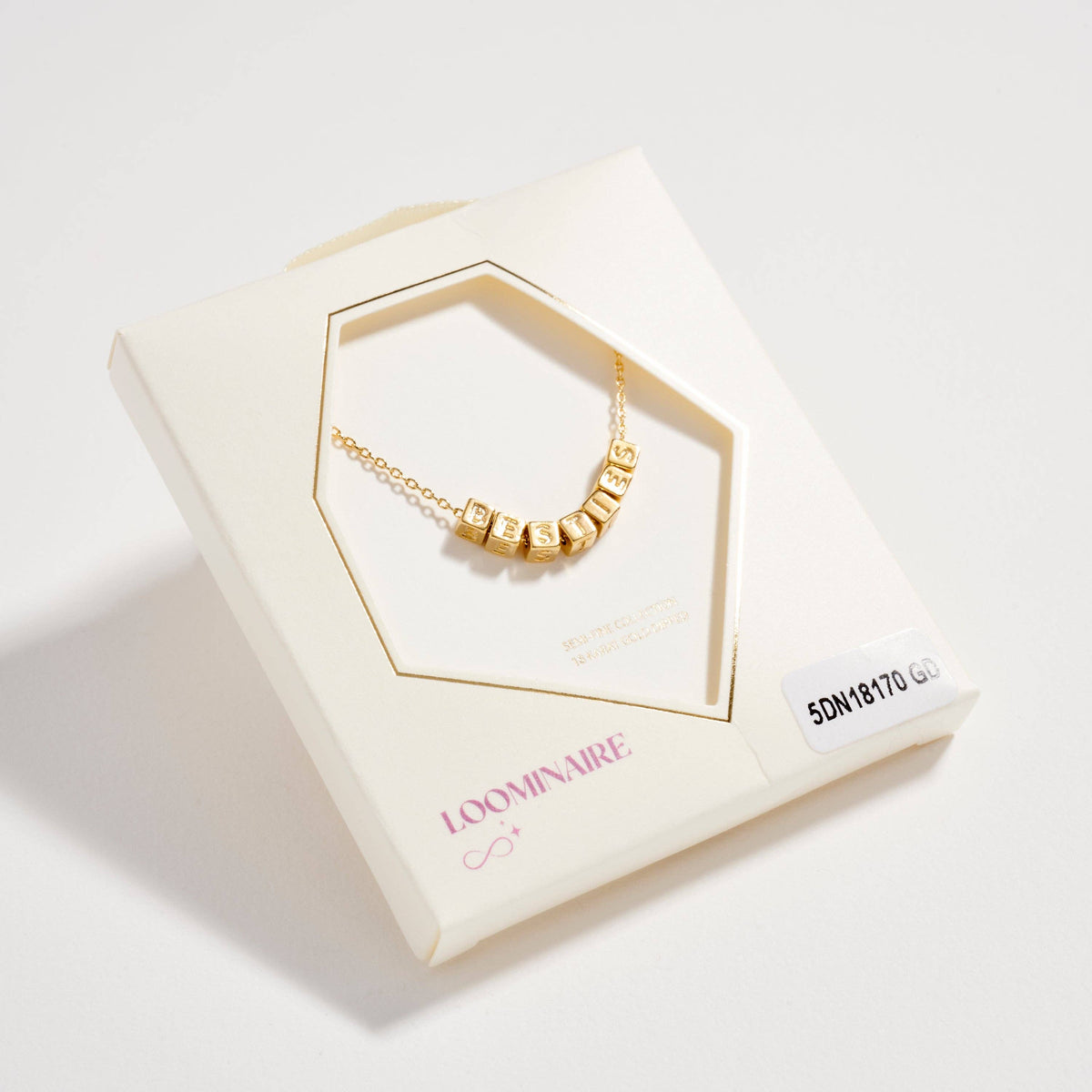 'Besties' Letter Bead Pendant Necklace