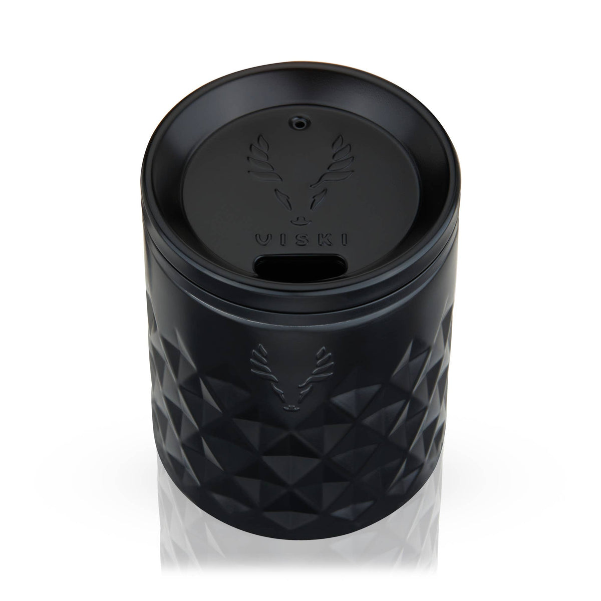 Paragon Stainless Steel Rocks Tumbler with Lid Obsidian