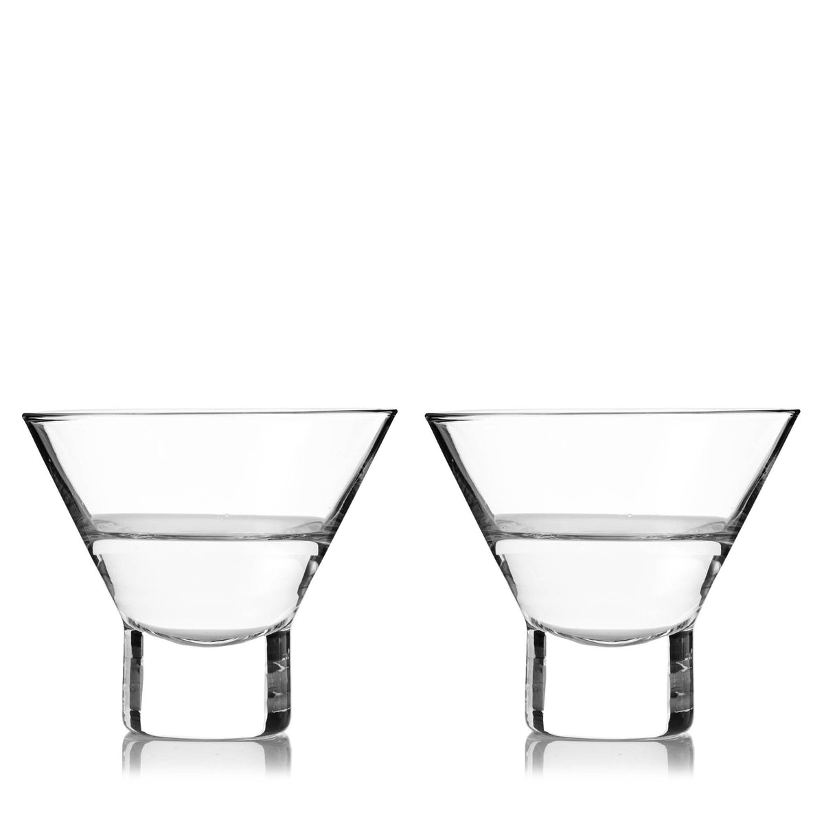 2 martini glasses