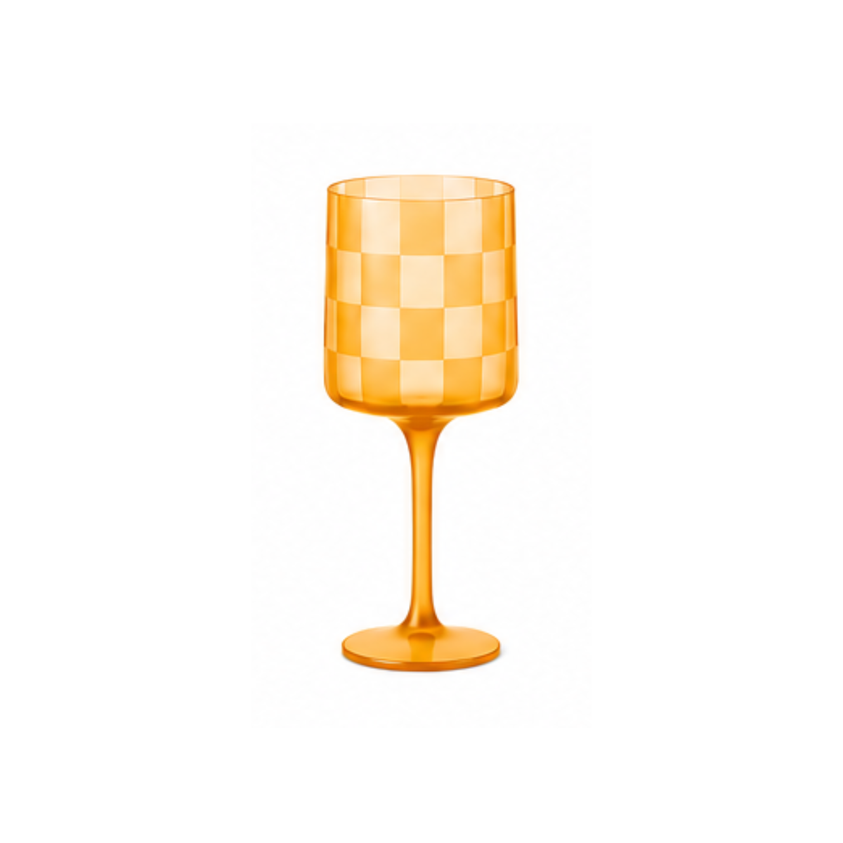 Checkered Wine Glass