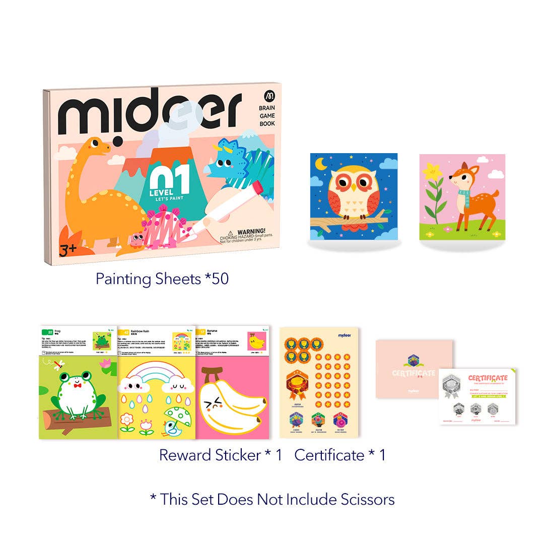 Brain Game Book: Let's Paint - 3 & Up
