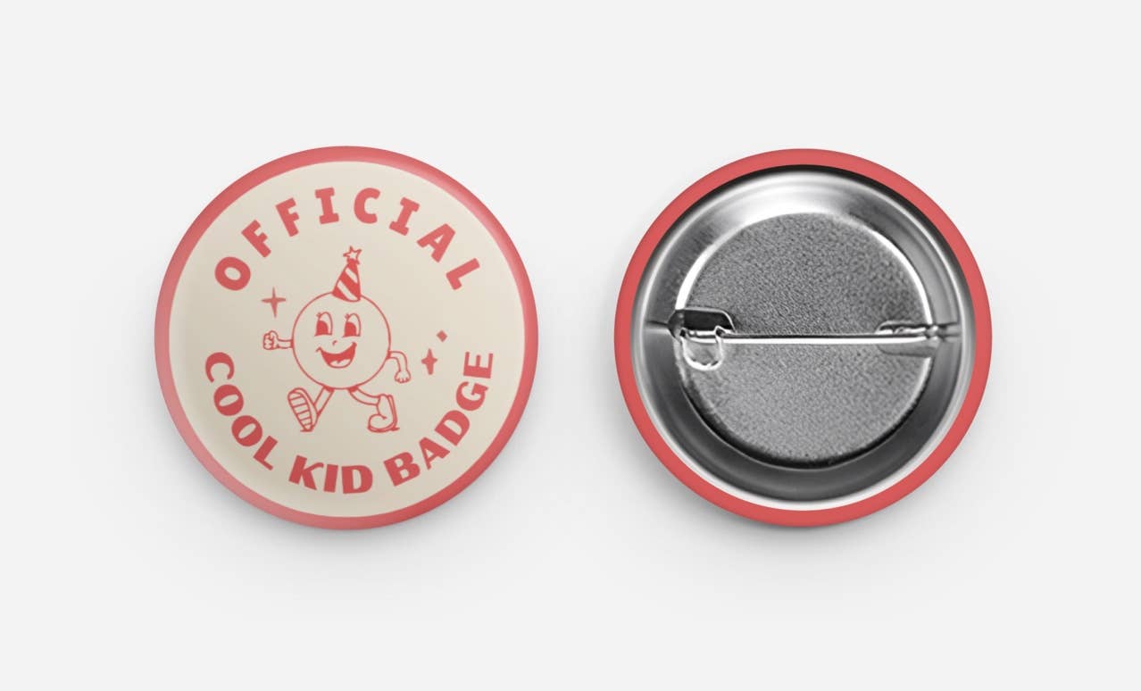 Official Cool Kid Button Pin