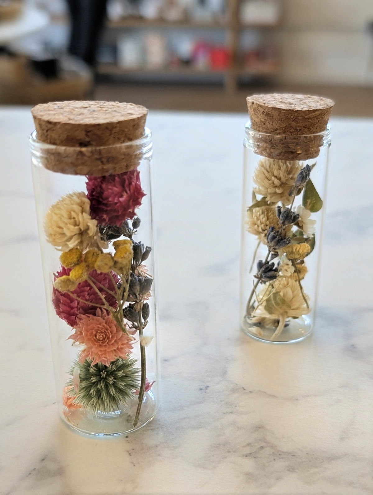 Dried Floral Crystal Vials