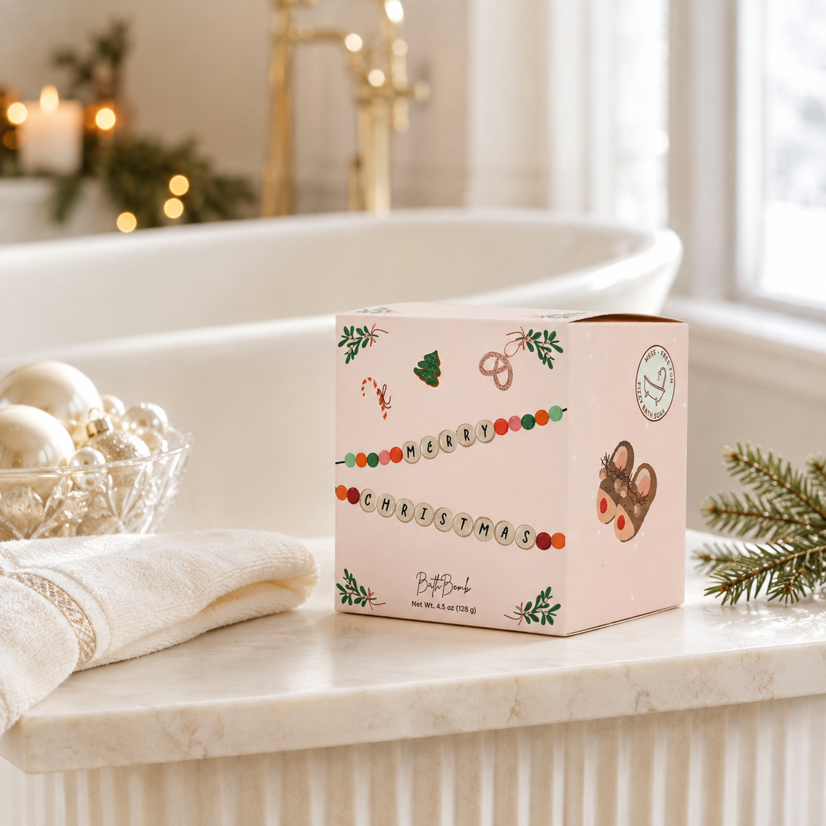 Christmas Friendship Bracelet Bath Bomb