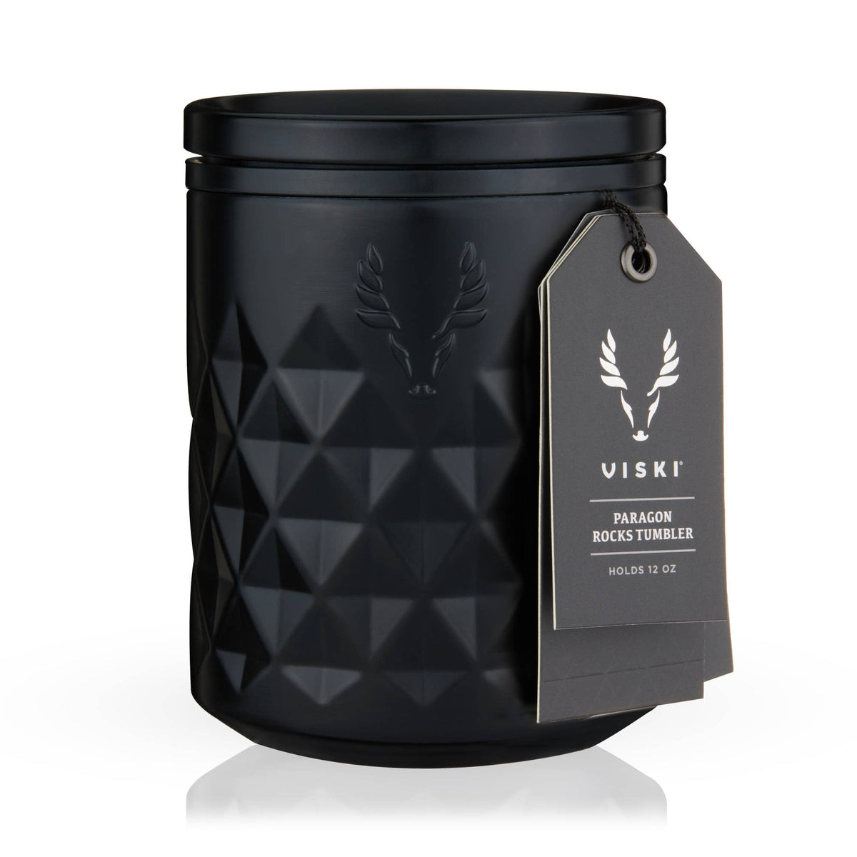 Paragon Stainless Steel Rocks Tumbler with Lid Obsidian
