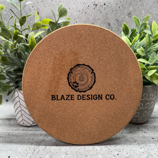 8" Desert Swirl Engraved Cork Trivet - vibeboxshop