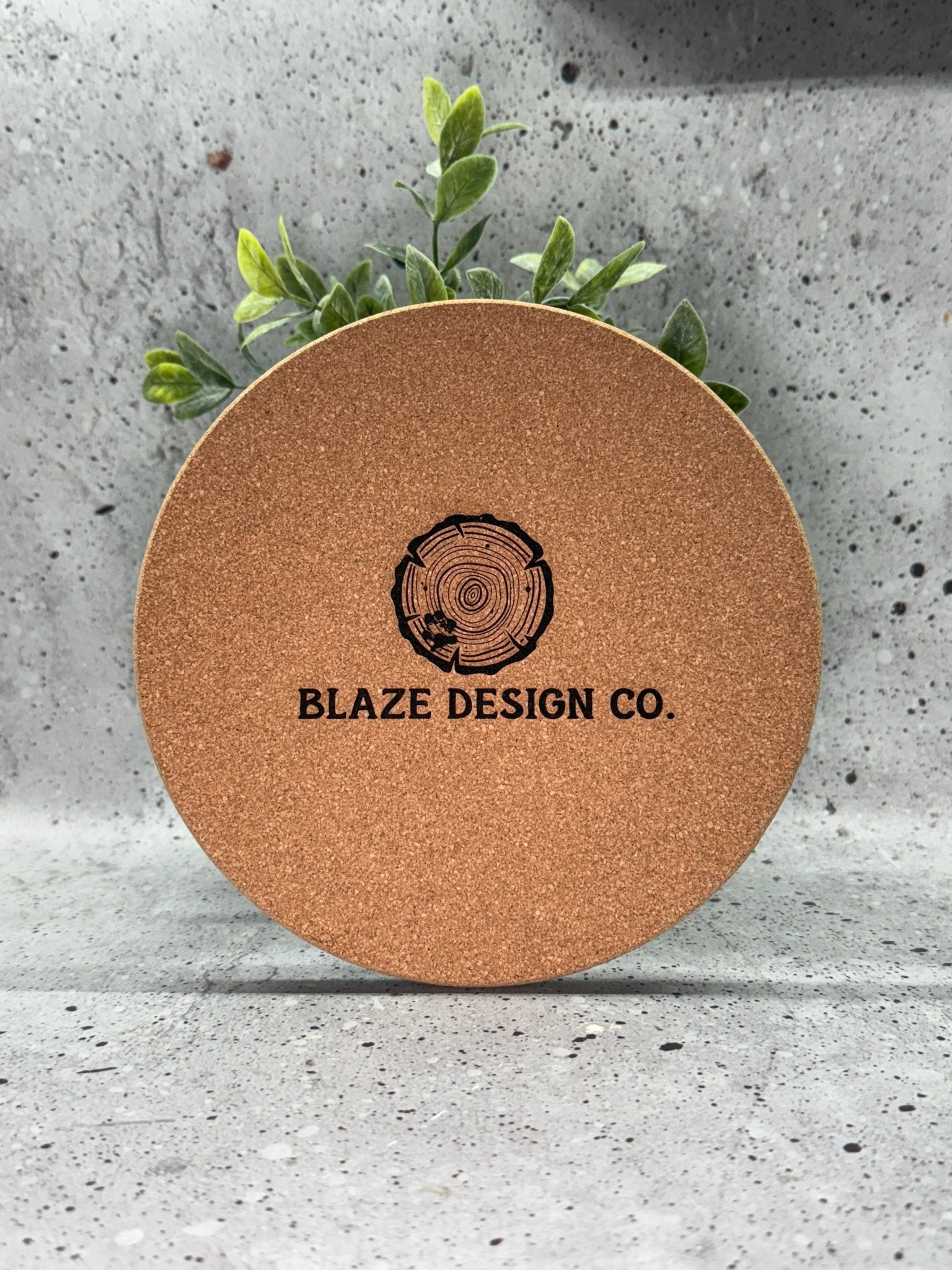 8" Saguaro Engraved Cork Trivet - vibeboxshop