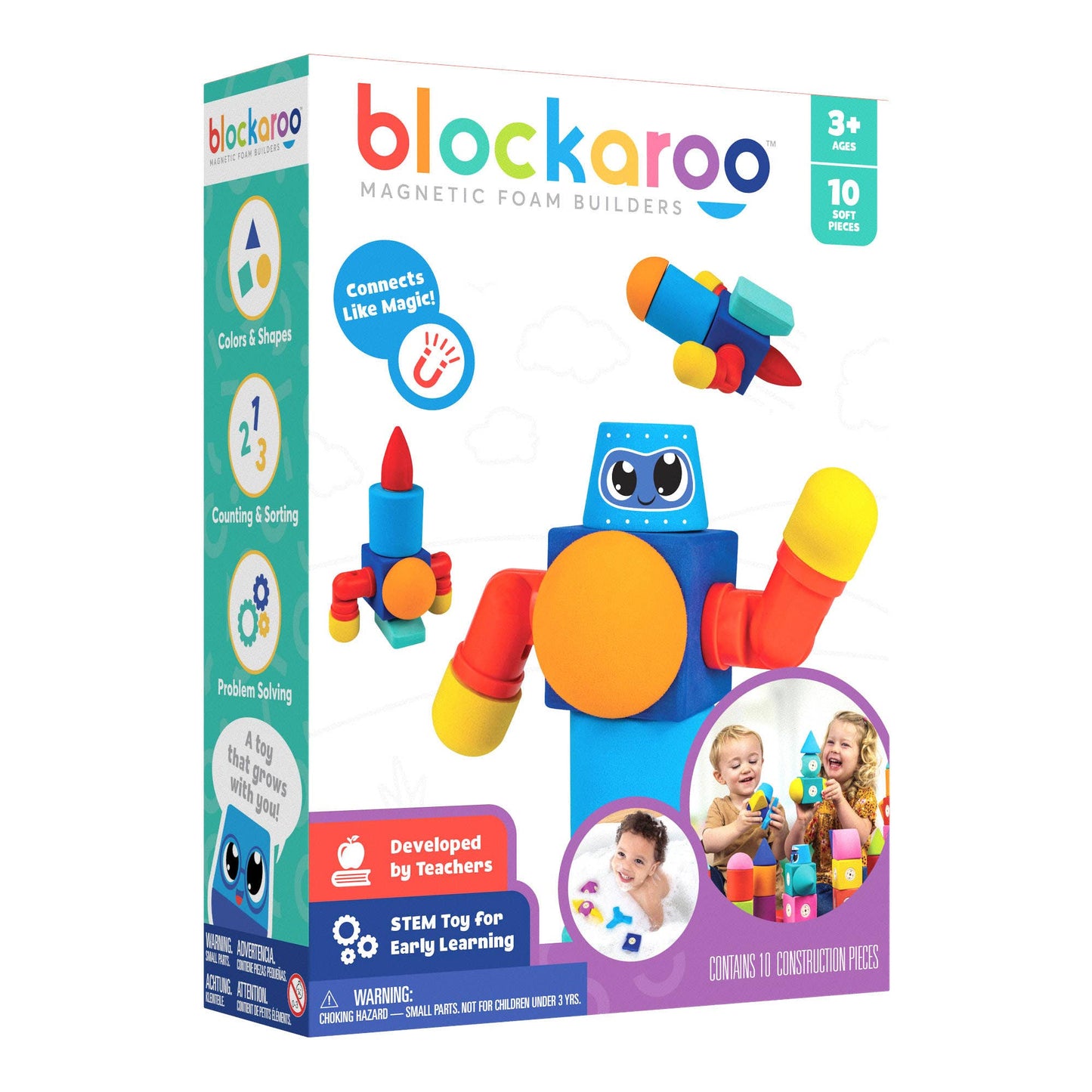 Blockaroo Magnetic Foam Blocks, Ages 3+