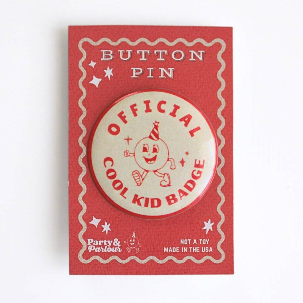 Official Cool Kid Button Pin