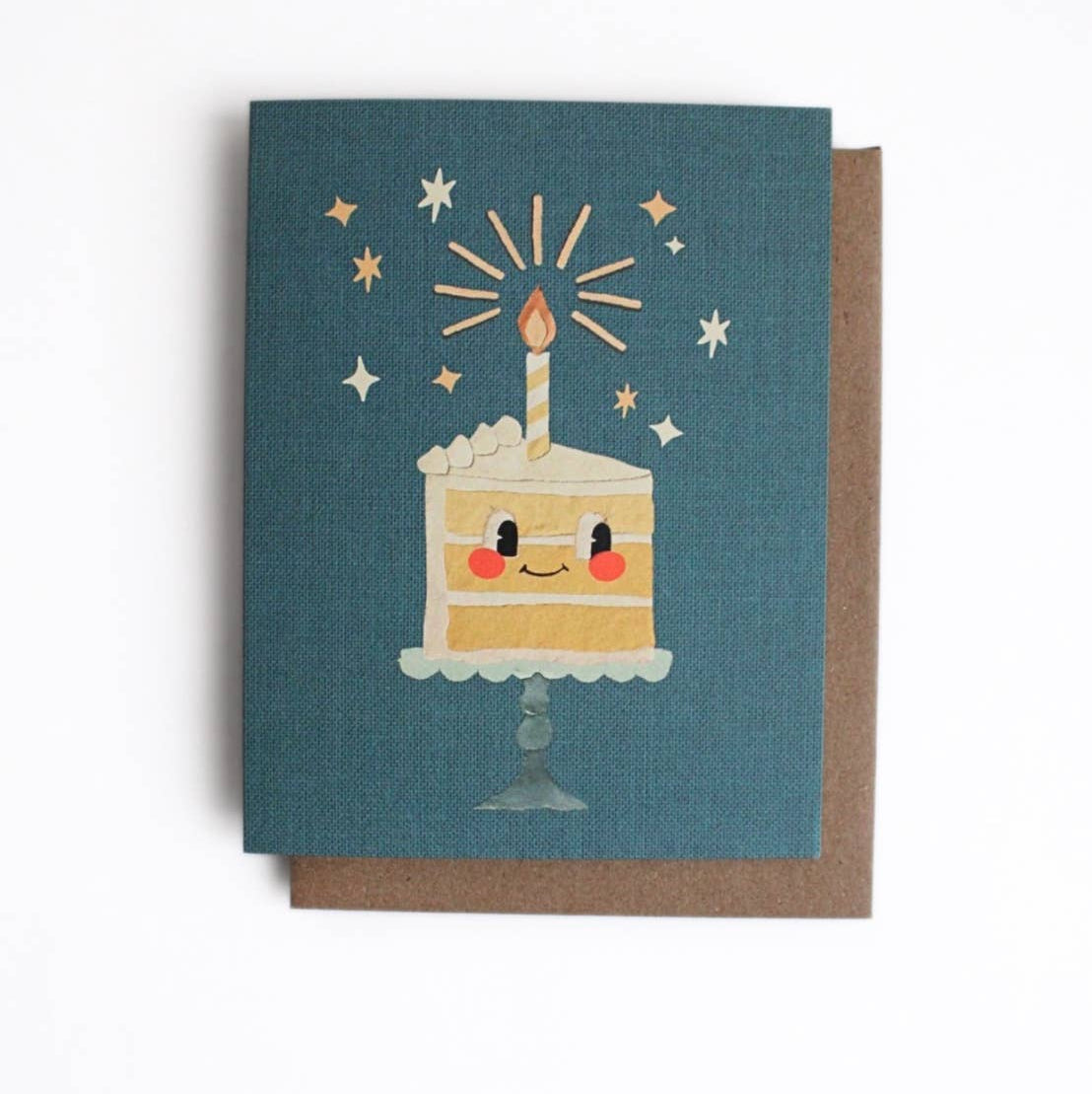 Retro Birthday Cake Card