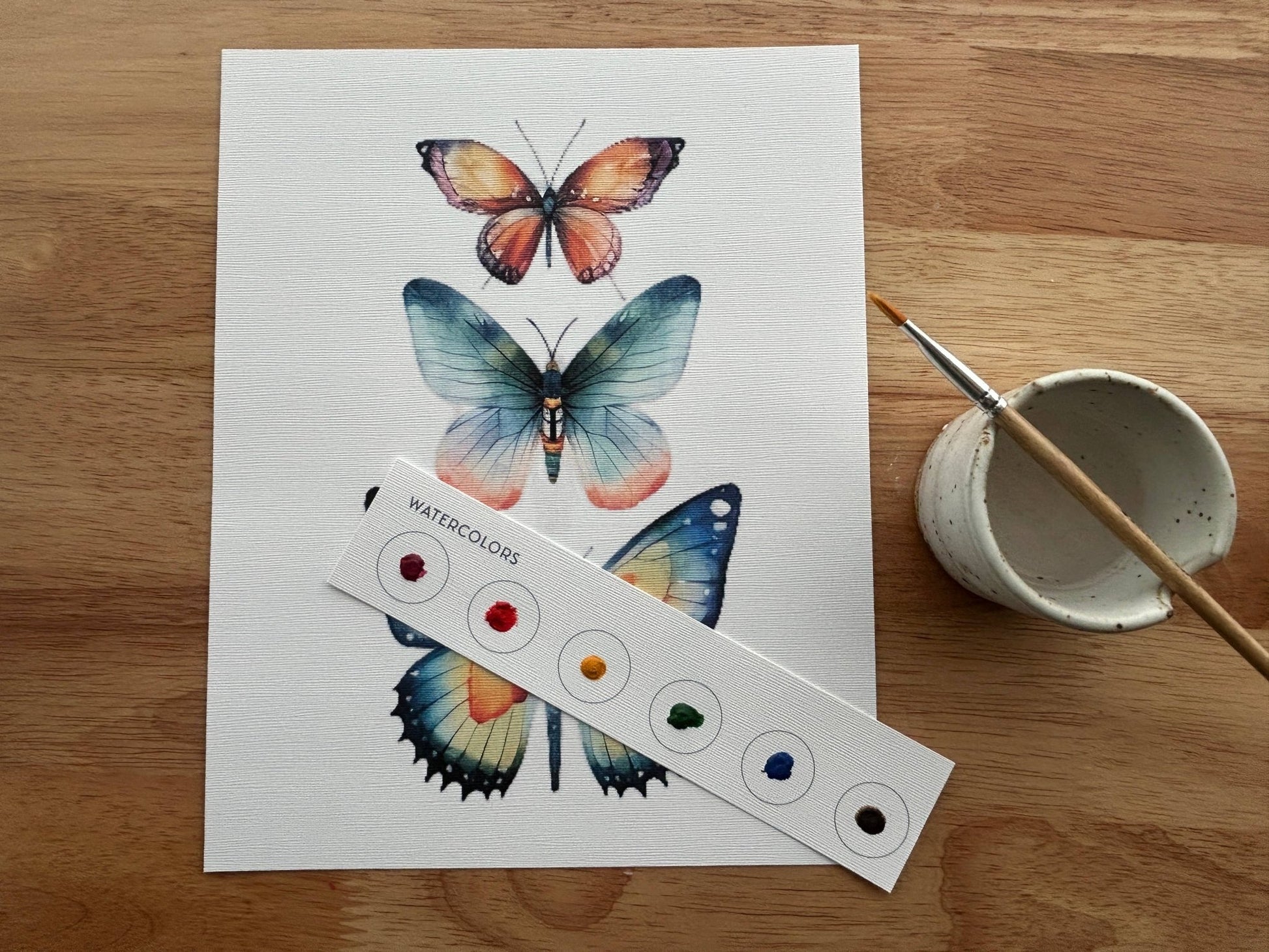 All - In - One Beginner Watercolor Kit - Butterflies - vibeboxshop